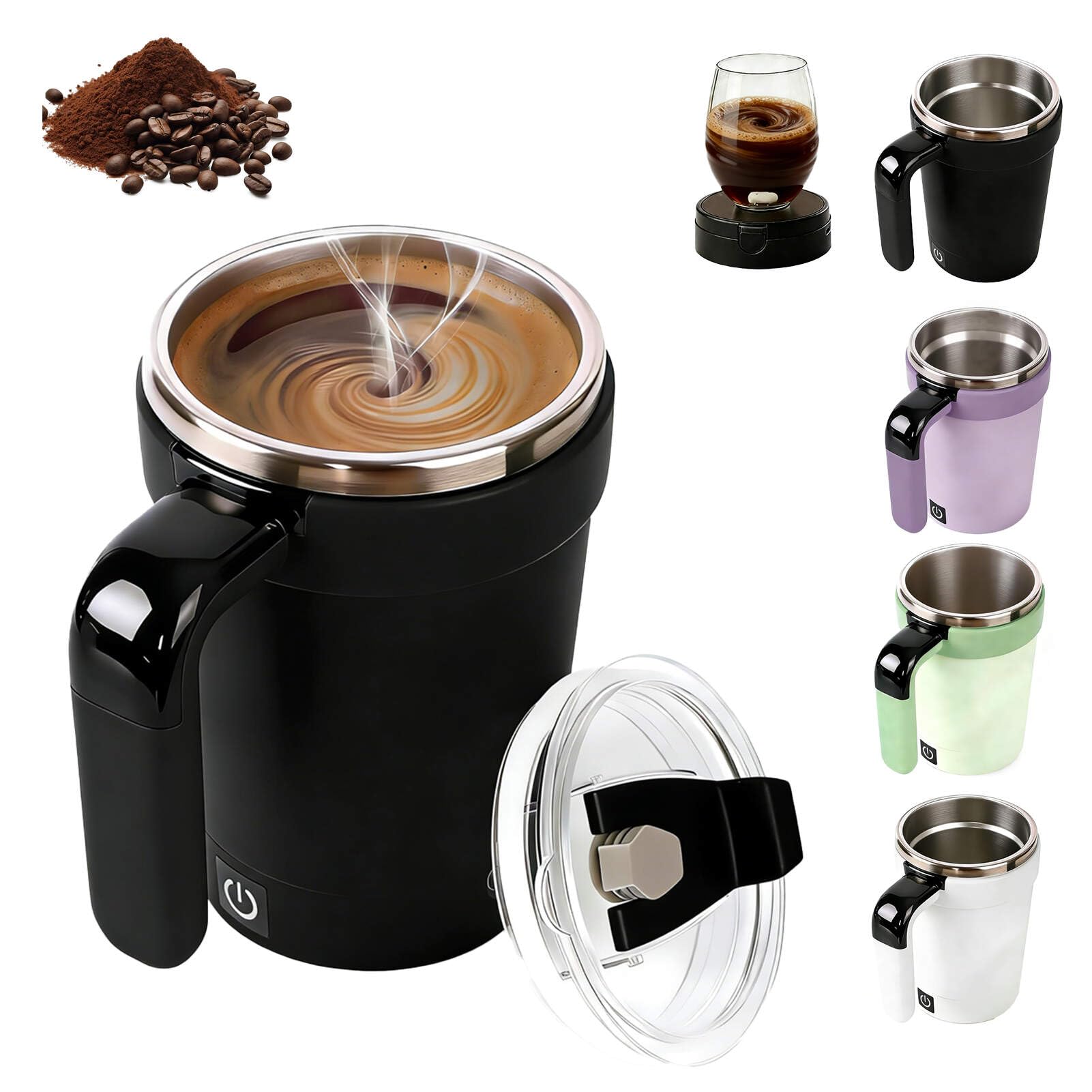 Photo 1 of 2026 Smart Coffee Mug with Auto Stir & Temperature Keeper - Self Stirring Electric Mug, USB Rechargeable Magnetic Stirring Cup for Coffee, Office, Travel | Ideal Coffee Lover Gift & Bar Accessory