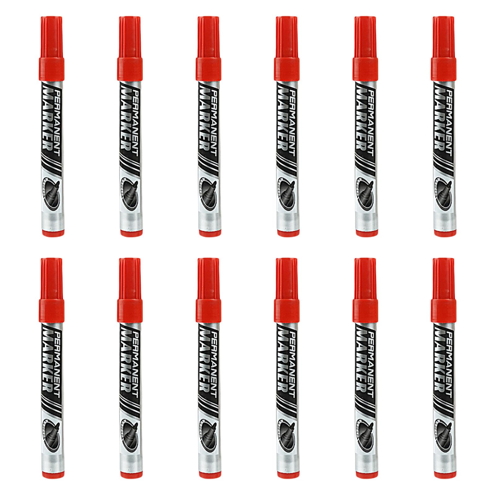 Buxuaaaa 12Pcs 0.7mm Fine Tip Permanent Markers for Labeling Writing on Paper Discs Logistics Packaging Supplies Oil Based Permanent Marker Pen for Logistics Packaging