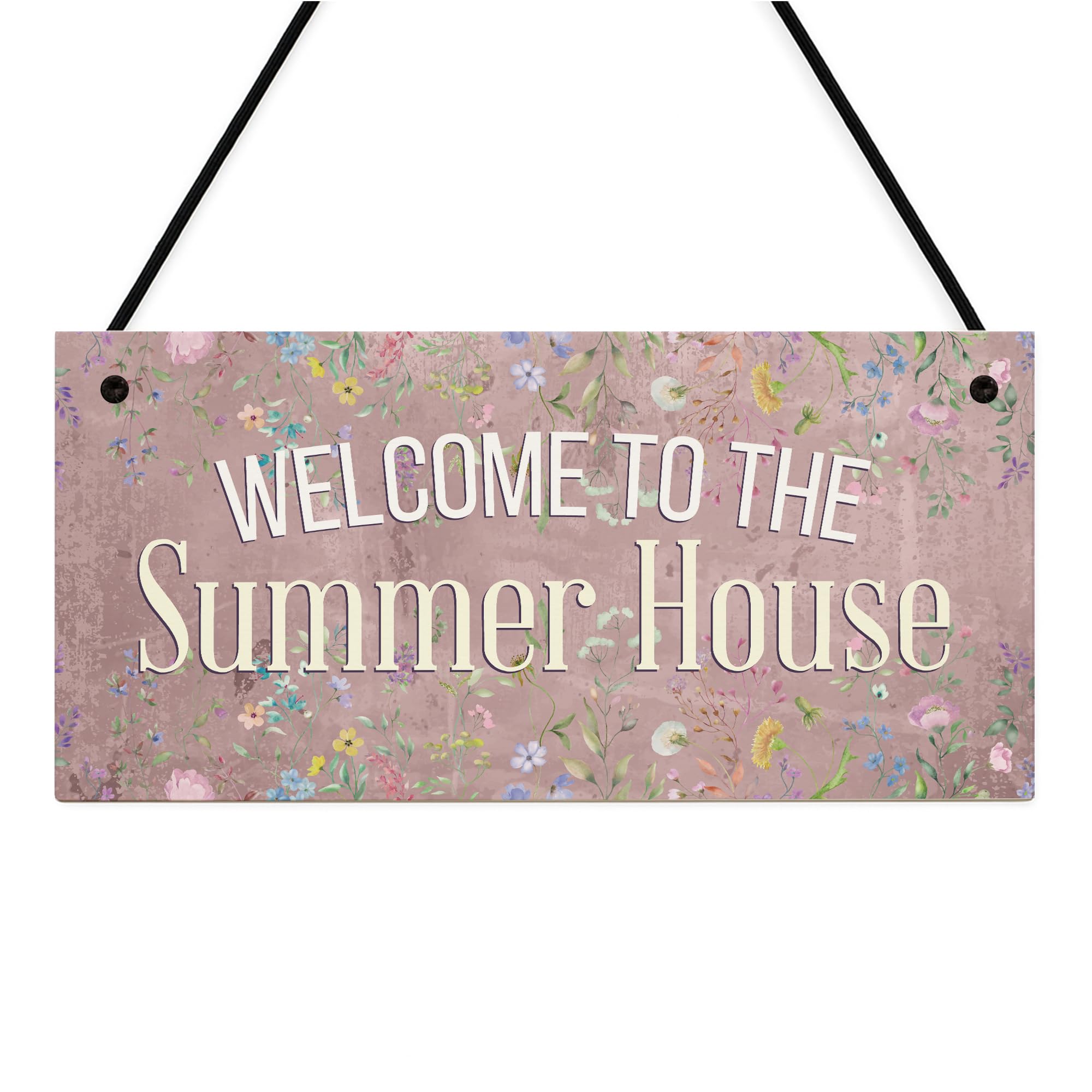 Red Ocean Welcome To The Summerhouse Sign Hanging Shed Plaque Garden Sign For Outdoors Friendship Gift For Women Men Home Decor Plaque
