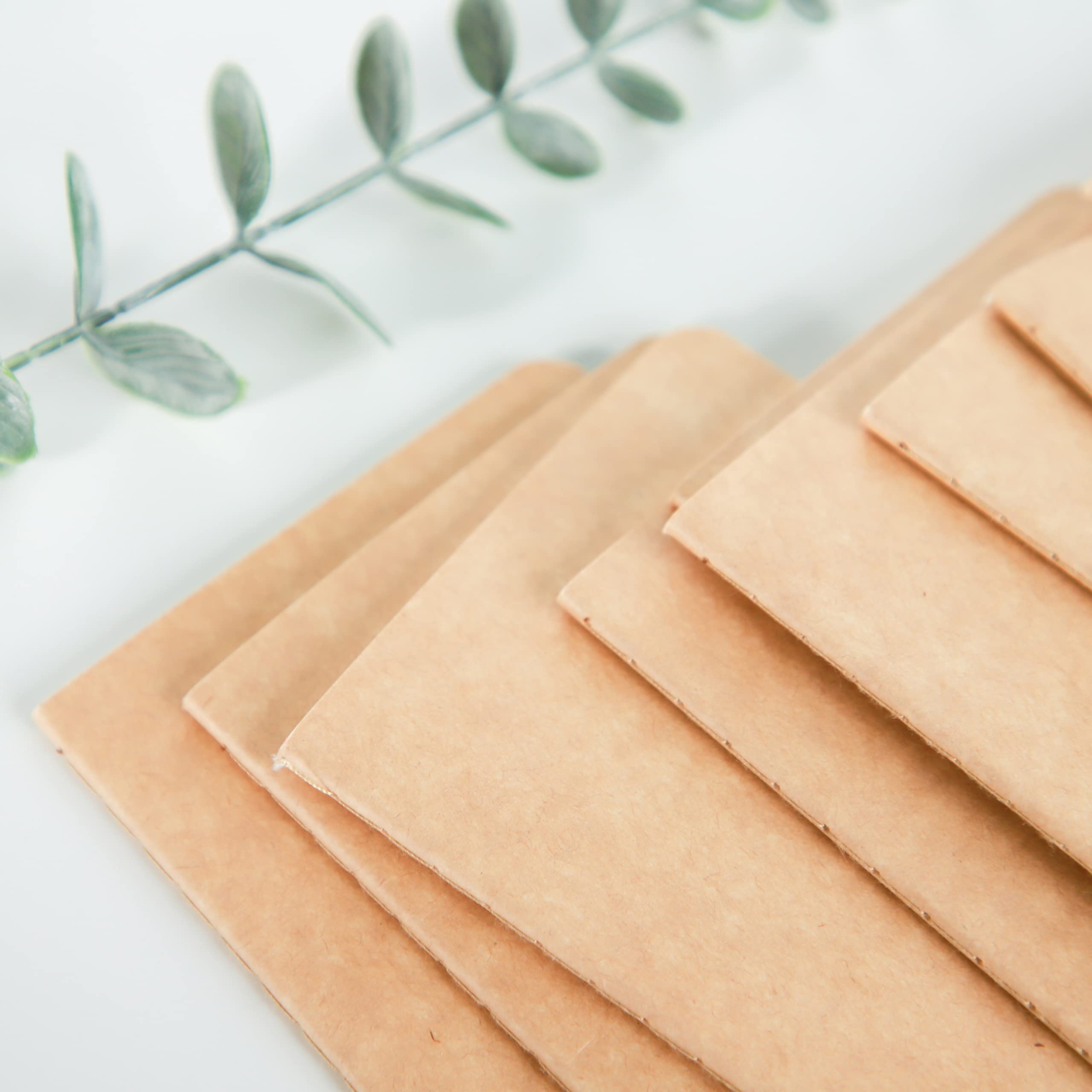 TWONE Taccuino tascabile, confezione da 48 quaderni con copertina morbida per prendere appunti, carta a righe, 30 fogli, 3-1/2" x 5-1/2", copertina marrone Kraft