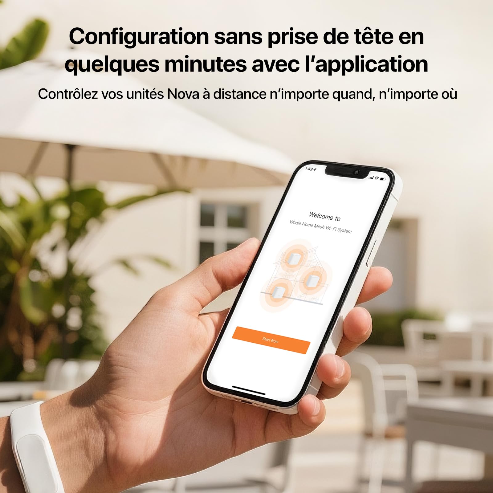 Tenda WiFi Mesh Nova MW5G AC 1200 - Système WiFi Mesh Couverture de 3 à 5 pièces- Remplacement Routeur Répéteur WiFi pour Toute la Maison - Compatible avec Toute Les Box Fibre - 3 Pack