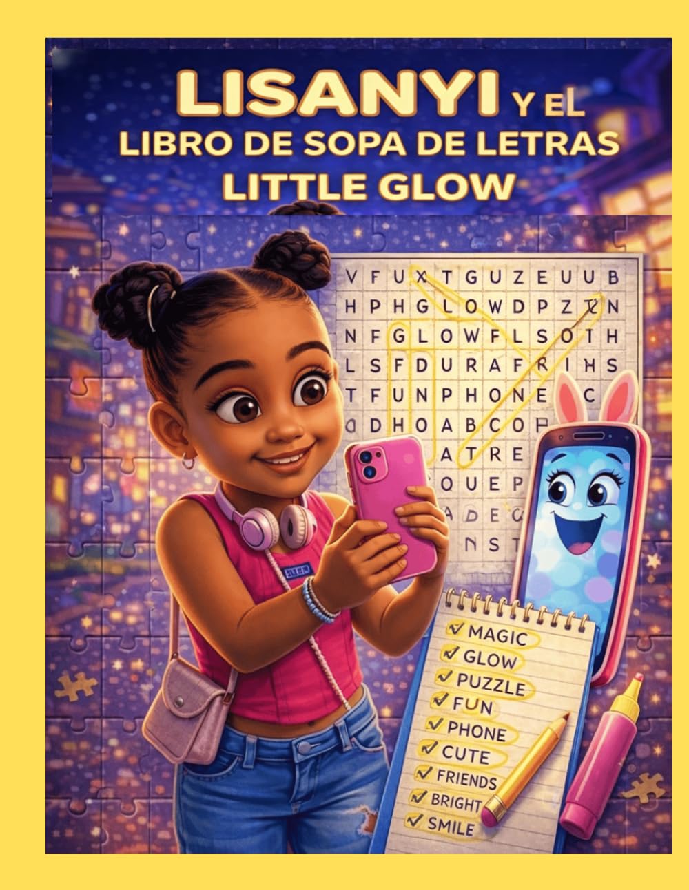 Lisanyi y el libro de búsqueda de palabras El pequeño resplandor: Libro de rompecabezas para niños