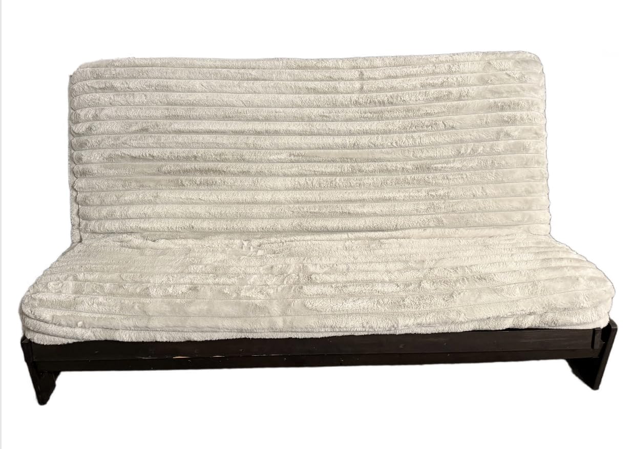 Futon Cover Only Winter Games Off White Fabric Collection Fits 6-8 inch Futon Mattress Full Size (Winter Games)