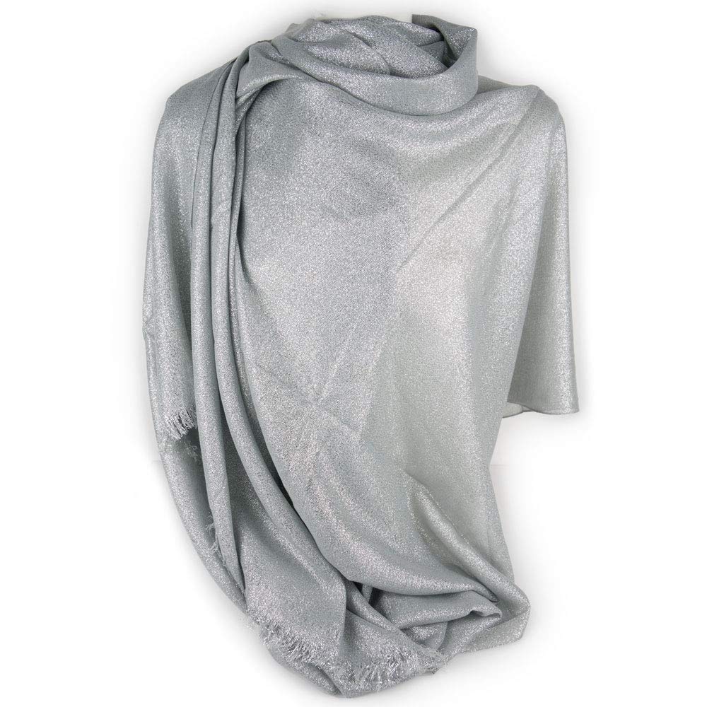 Stola donna elegante cerimonia coprispalle glitter blrillantini scialle glitterato grande da matrimonio per abito da sera ragazza signora ijab Foulard fular leggero primavera estate 2026