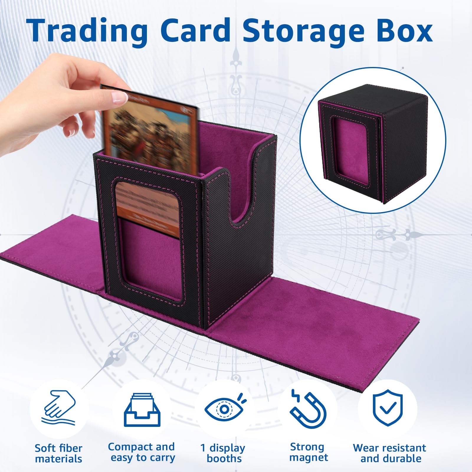 Cards Storage Box with Dividers, Large-Capacity Card Deck Case, Leather  Magnetic Closure Commander Storage Box, Case MTG Deck Box for Storing Cards  Solid Card Deck Case for Protection (Pink) : Amazon.com.au: Toys