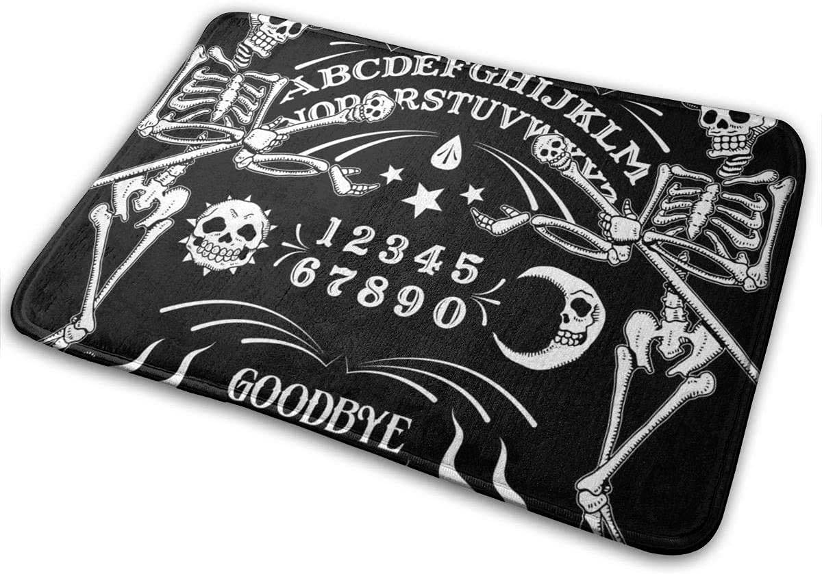 FFLSDR Doormats Skeleton Ouija Board Tattoo Memory Flannel Bathroom Rugs Bath Mat Carpet 40X60 CM