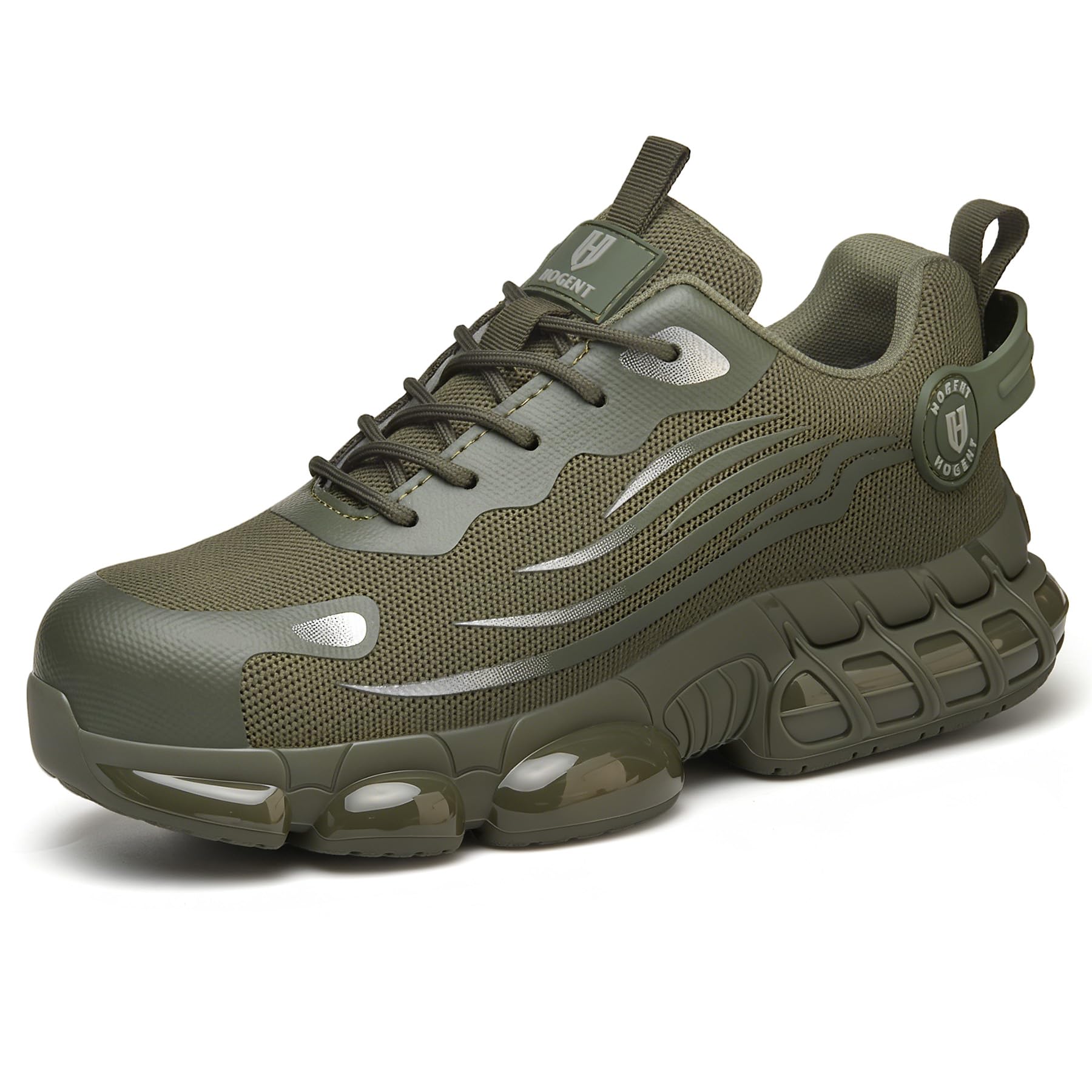 Hogent Steel Toe Shoes for Men, Cushioned Safety Work Sneakers
