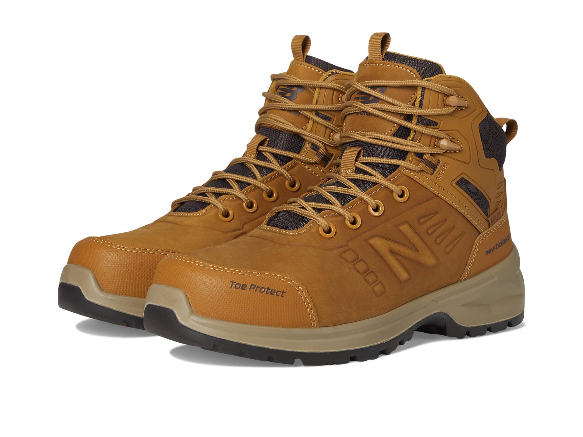 New Balance Calibre Composite Toe Work Boots for Men - EH, PR, Non-Slip Leather Safety Shoes for Industrial & Construction