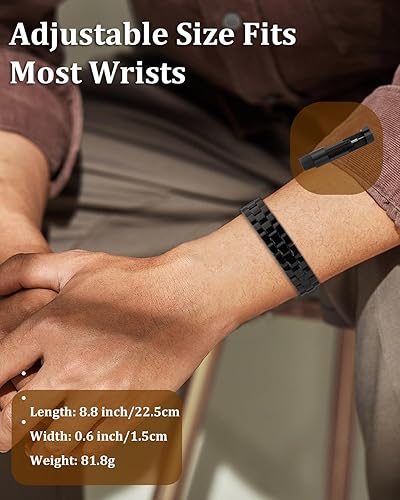 Miniatura 10 de MagEnergy Pulseras magnéticas de cobre para hombre, 99.9% de cobre puro con imanes de fuerza de doble fila, joyería ajustable con herramienta de