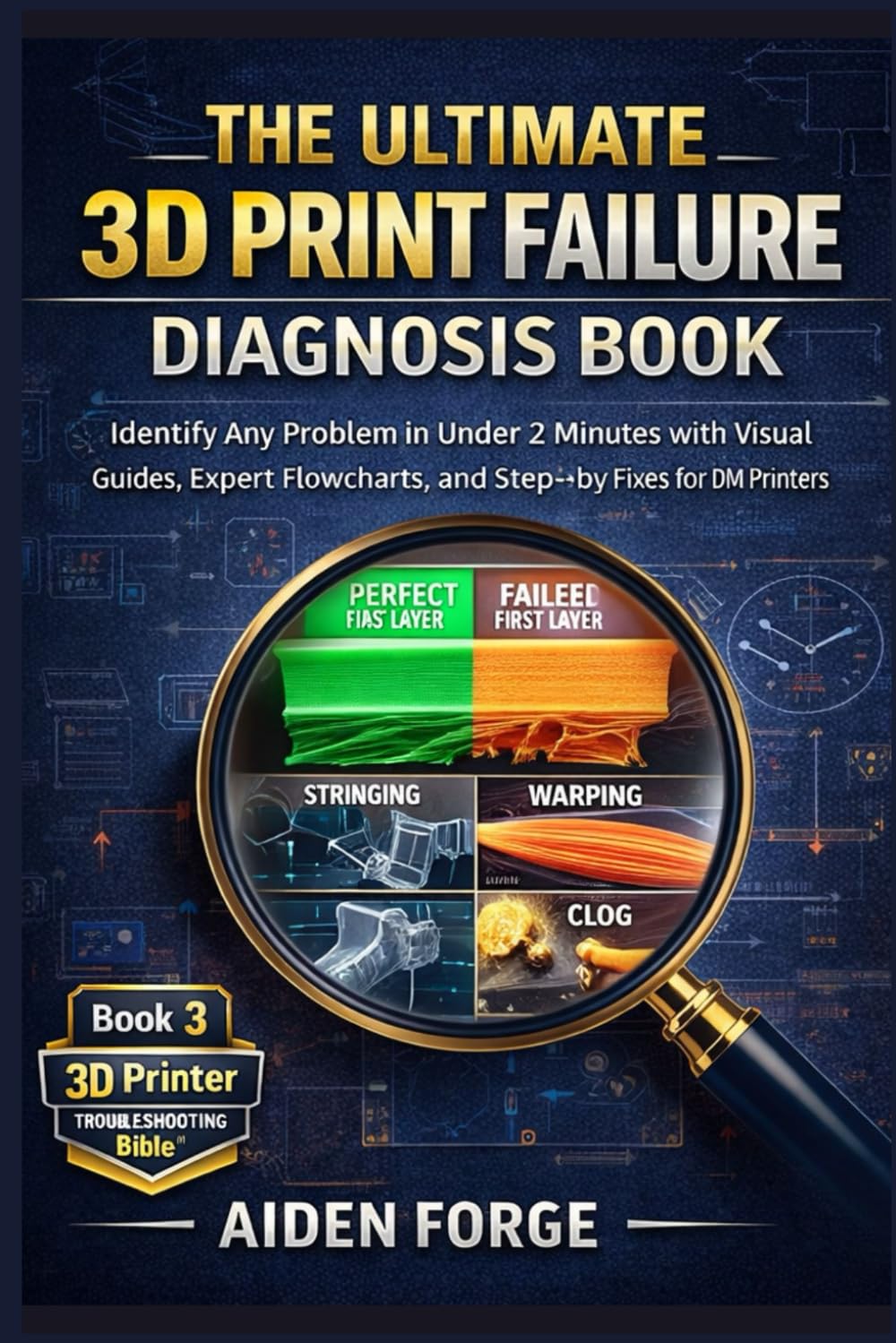The Ultimate 3D Print Failure Diagnosis Book: Identify Any Problem in Under 2 Minutes with Visual Guides, Expert Flowcharts, and Step-by-Step Fixes ... (3D Printer Troubleshooting Bible™ Series)