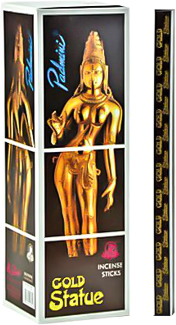 Padmini Gold Statue Incense, 8 Sticks x 25 Packs