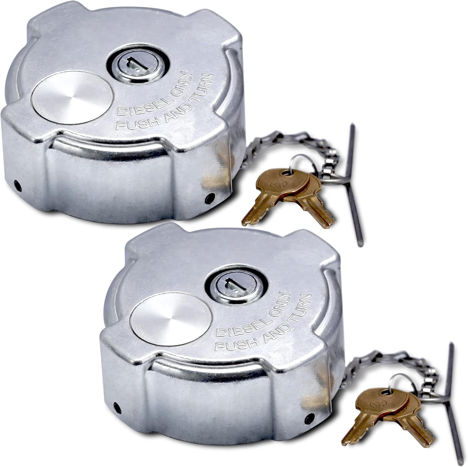 New upgrade Locking Diesel Fuel Caps 2Pack Compatible with