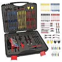 Vista 1 de BELEY Kit de cables de prueba automotriz de 104 piezas, kit de cables de prueba de multímetro de ruptura eléctrica con cables de multímetro, clips