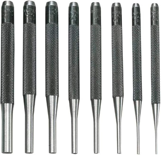 General Tools SPC75 Drive Pin Punches, Set of 8 , Grey Hand Tool Pin Punches