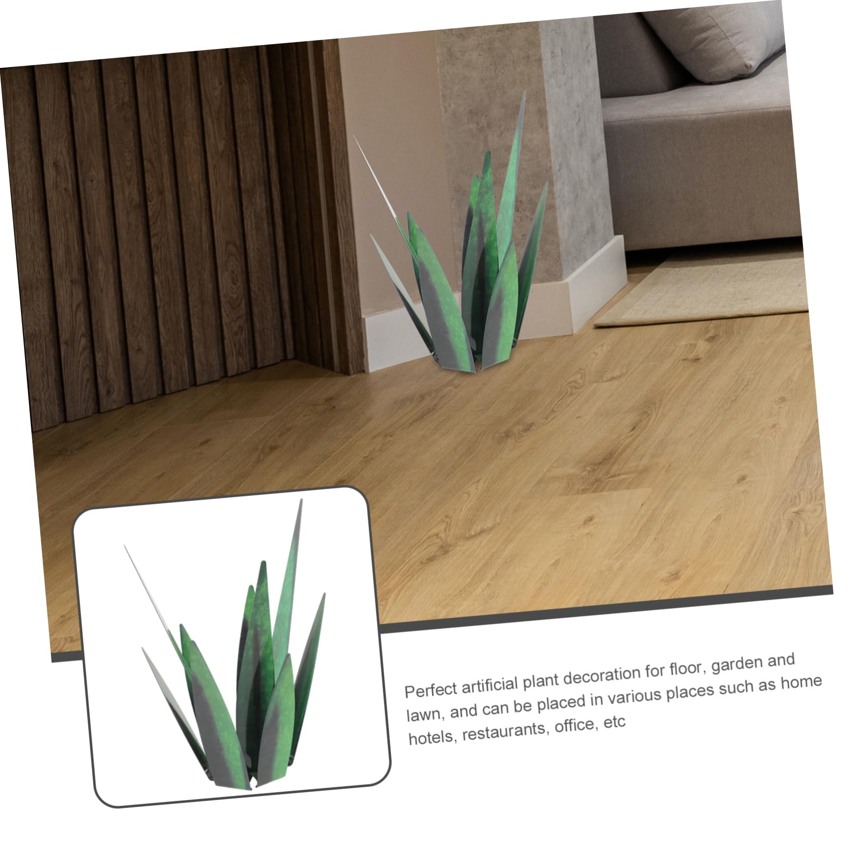 BESPORTBLE Ornement Plante Grasse Artificielle en Métal Vert, Décor Créatif pour Jardin, Bureau et Restaurants, Facile à Nettoyer