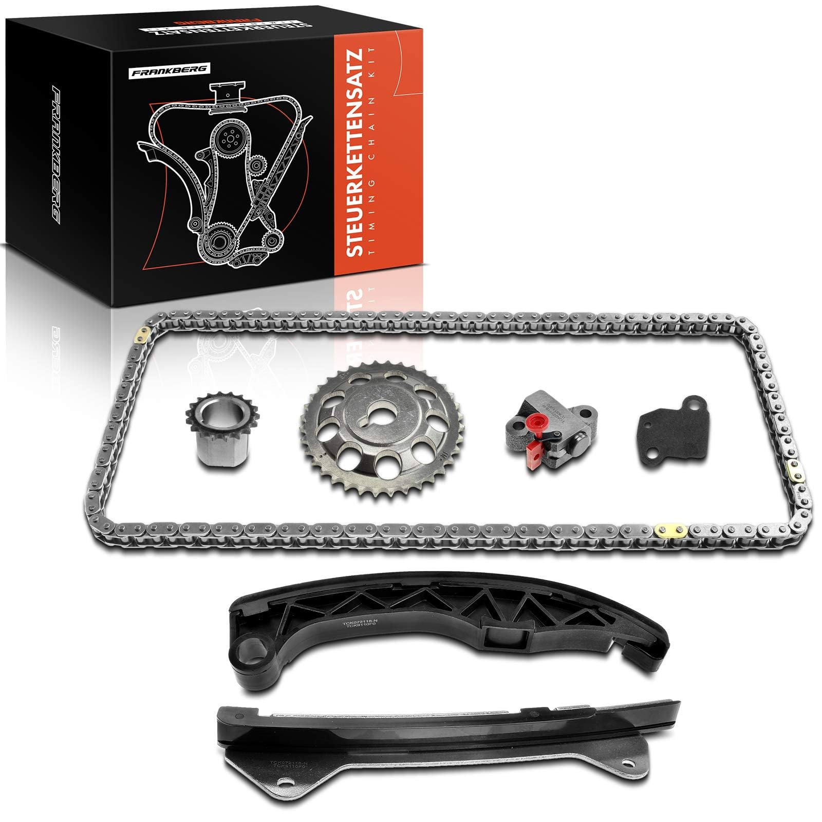 Frankberg Kit catena di distribuzione 6 pezzi 1350621020 | Compatibile con: 23:07 PN, QI J1, C1 PM PN, S.i.r.i.o.n M3, Cuore VII L275 L276 L285, Aygo B1