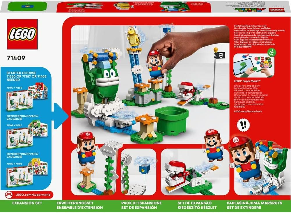LEGO Super Mario Big Spike’s Cloudtop Challenge Expansion Set 71409, Collectible Toy for Kids with 3 Figures Including Boomerang Bro and Piranha Plant