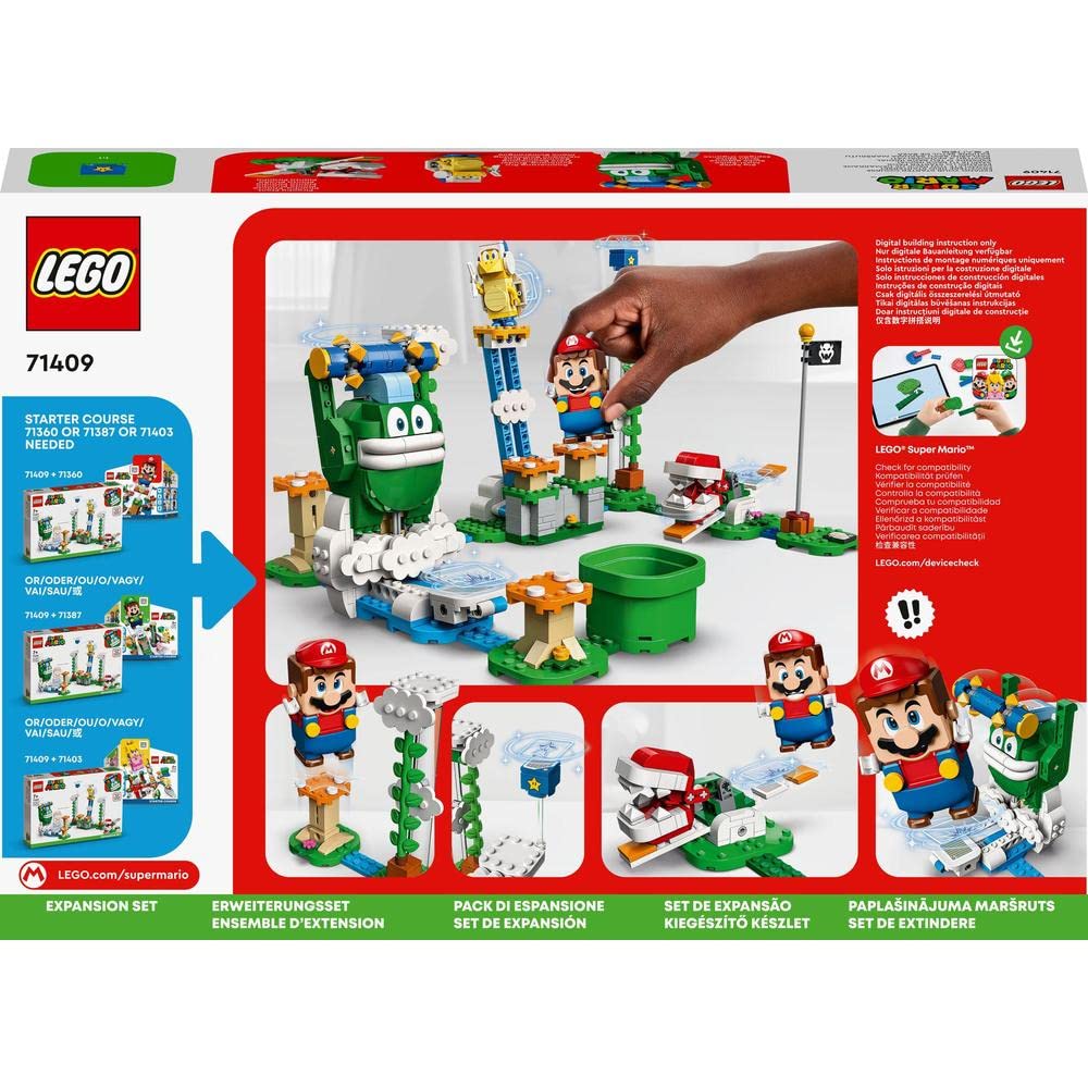 LEGO 71409 Super Mario Ensemble d’Extension Le Défi du Maxi-Spike sur Un Nuage, Jeu de Construction, pour Figurine Interactive, Jouet Enfant 8 Ans, Cadeau