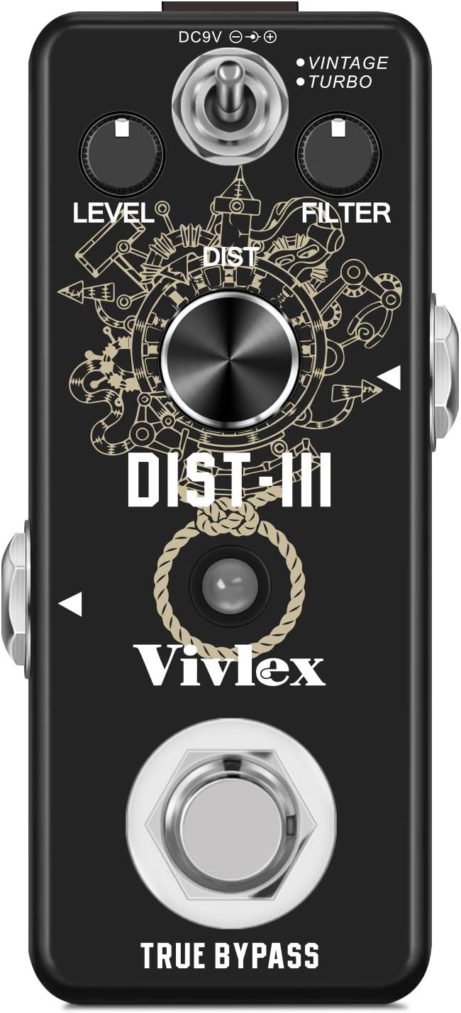 Vivlex LEF301C Distortion Guitar Effects Pedal Mini Analog Rat