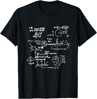 Math Formulas Teacher Calculus Geometry Algebra Sin Cosine Men Women T-Shirt