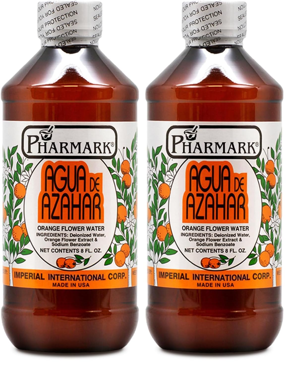 Pharmark Orange Flower Blossom Water - Natural Alcohol-Free Facial Toner & Hydrating Neroli Mist for Sensitive Skin - Soothing Botanical Astringent - 8.5 fl oz (250ml)