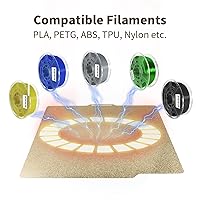 Vista 7 de IdeaFormer-3D Placa de construcción de acero para muelles PEI de doble cara texturizada 257x257mm, cama de impresión flexible de hoja de PEI