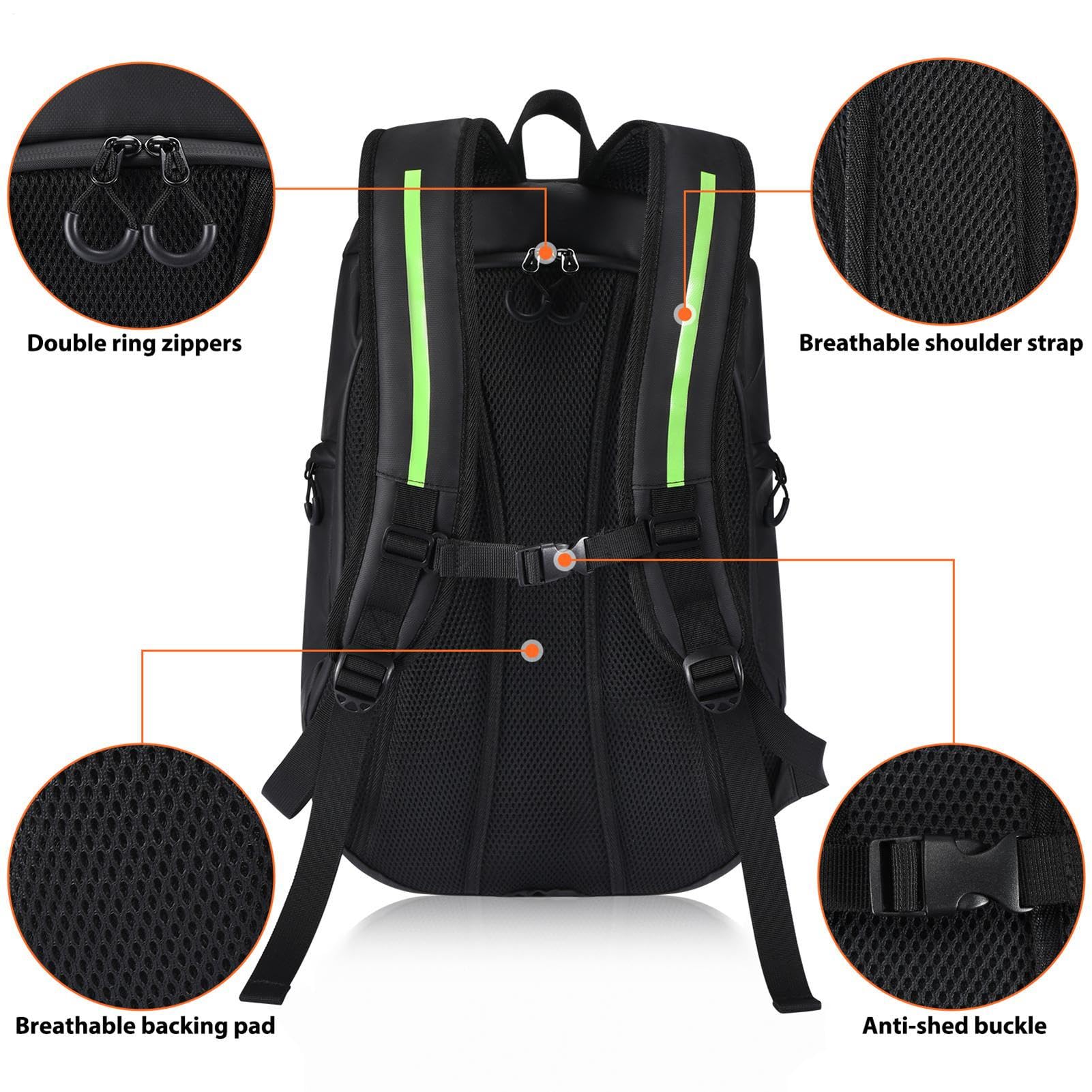Zaino per moto – Borsa impermeabile per porta casco, zaino di grande | capacità | Accessorio ideale per motociclismo, gite in bicicletta, trasporto sicuro in condizioni meteorologiche variabili