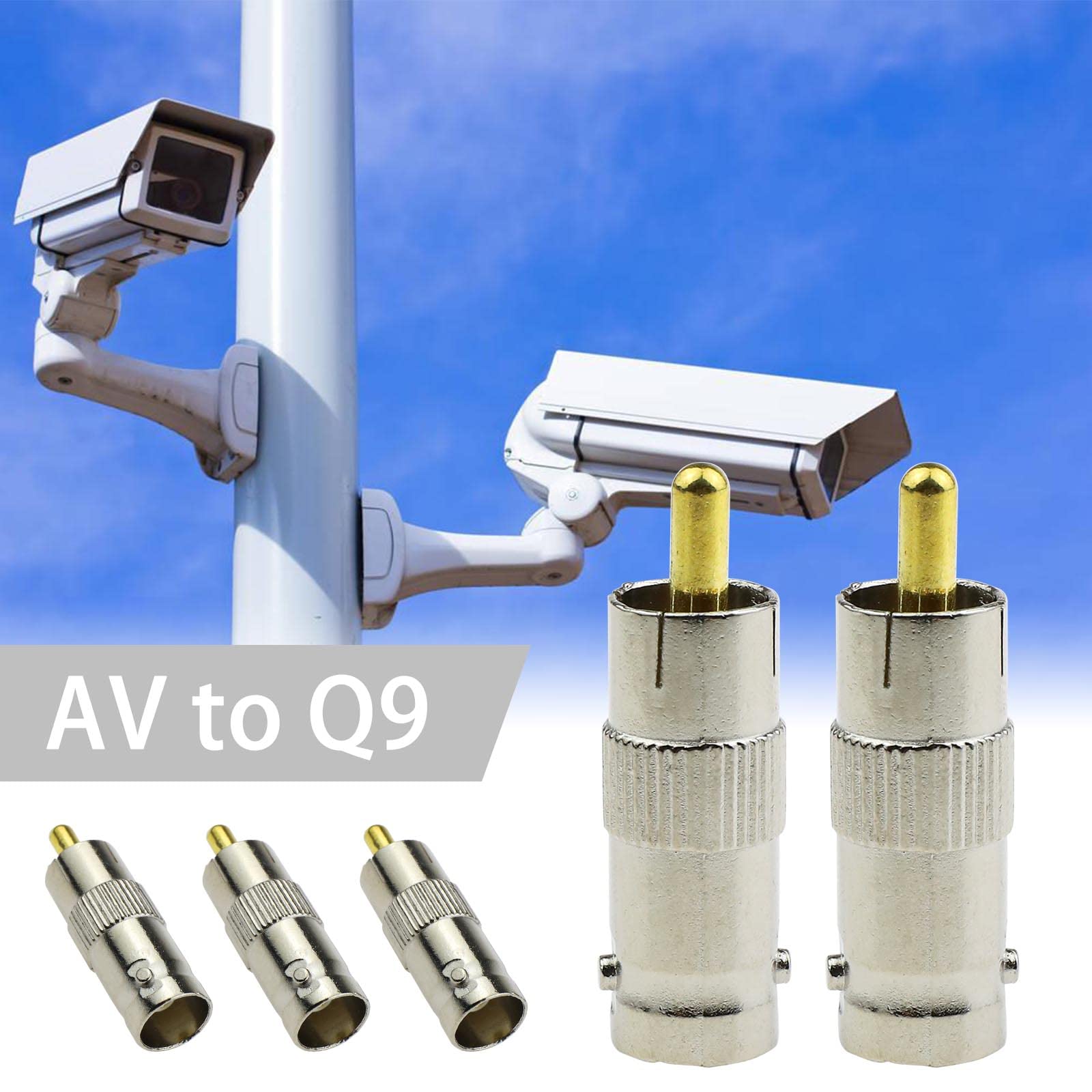 Filtro Brc Adattatore Connettore Da BNC Femmina A RCA Maschio X Telecamera Contatti Dorati Antenna Cb 27 MHz - Foto 8