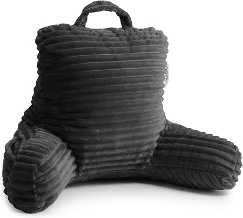 Miniatura 2 de Nestl - Almohada de lectura a rayas para niños y adolescentes, almohada de espalda pequeña, apoyo para la espalda y los brazos, rellena con espuma