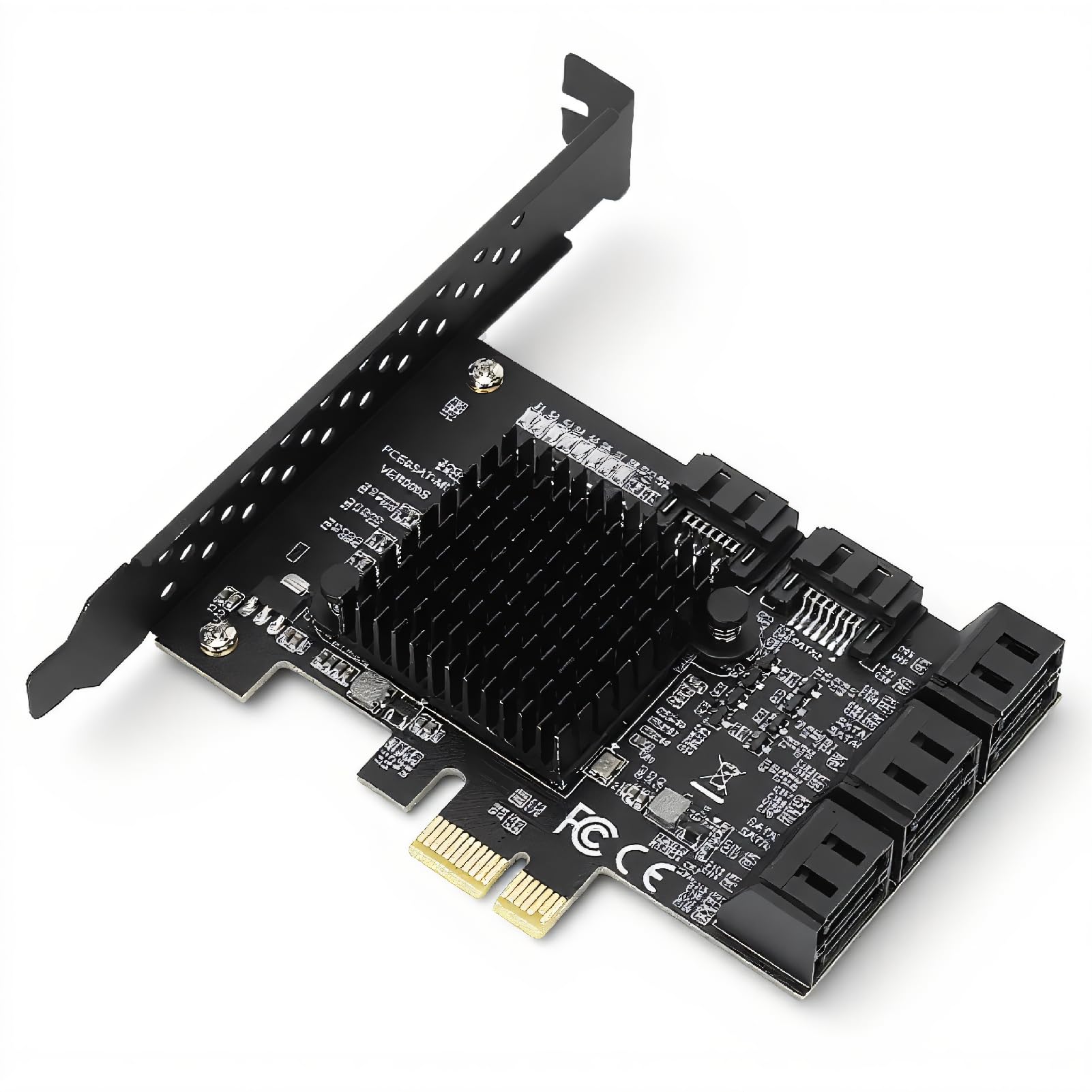 PCIe SATA Tarjeta de 8 Puertos Tarjeta de Expansión PCI-E 1X 2X 4X 8X 16X Expansion Card PCI-E a SATA3.0 Tarjeta Controladora SATA PCIe de 6 Gbps, para Desktop, para WINXP, Ubuntu