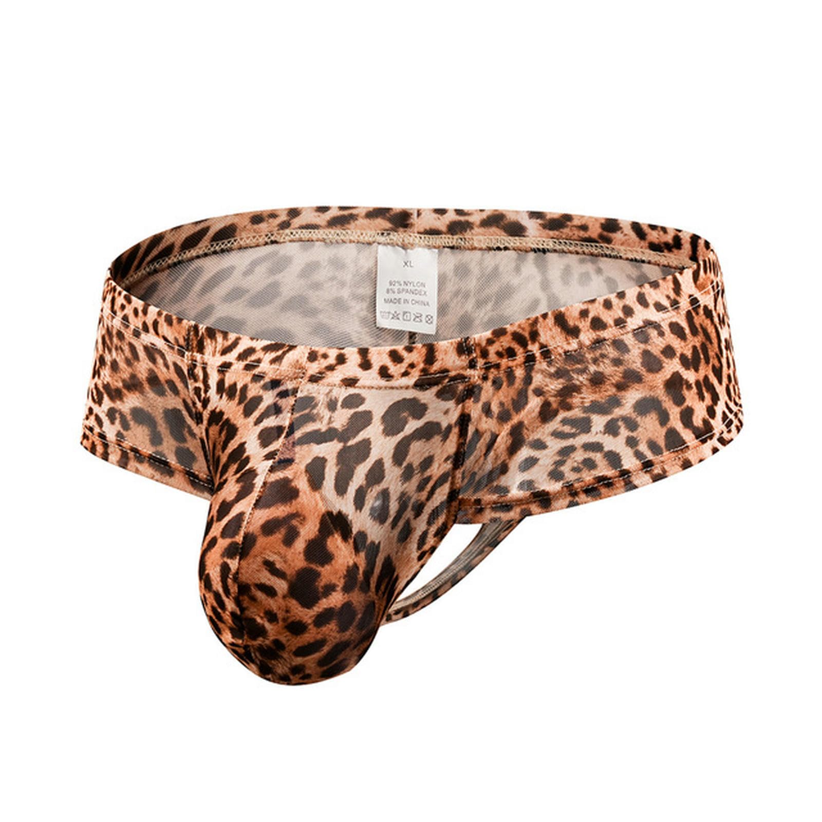 WSZJLN Boxer Intimo da Uomo Mutandine a Rete Custodia per Pene Sexy Mutande  Leopardate Boxer Ultra Sottili Lingerie-Leopard-L : Amazon.it: Moda