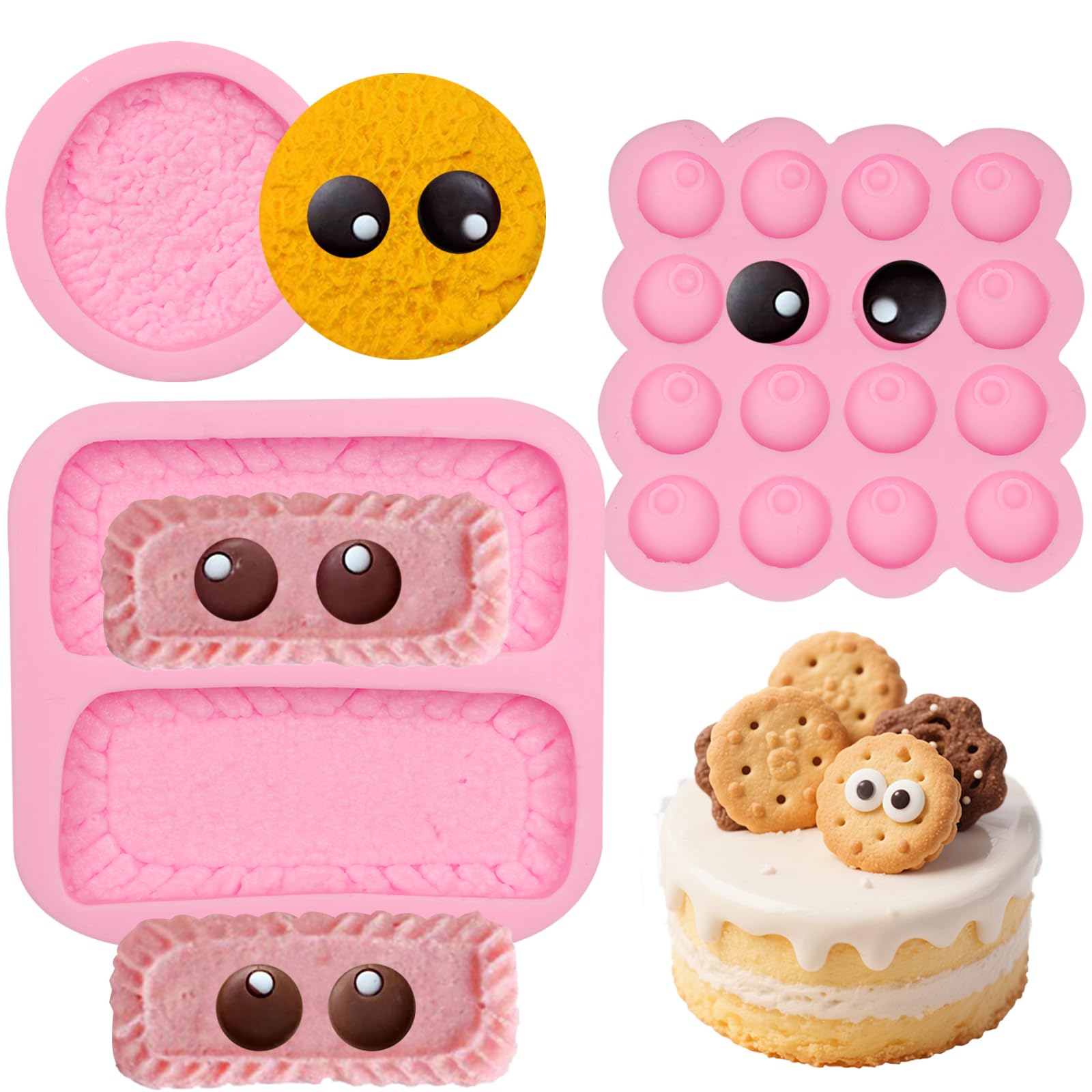 Silikonformen für Kekse, Süßigkeiten, Donuts, Karamell, Schokoladenformen, Augapfel-Silikonform zum Dekorieren von Kuchen, Cupcake-Toppern, Butter