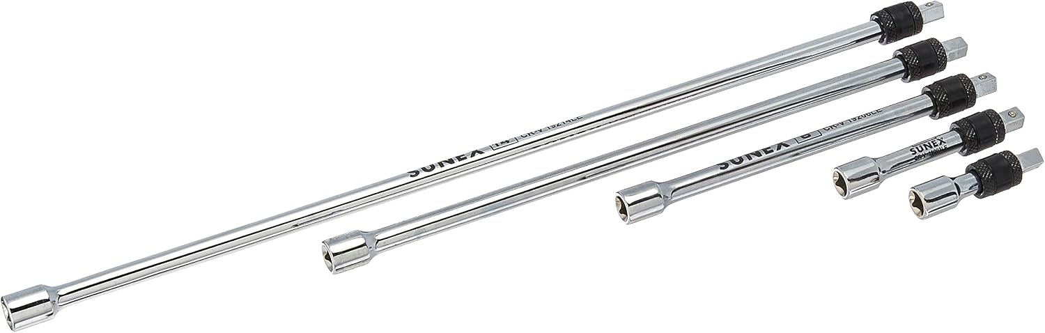 5Piece 1/4" Drive Chrome Locking Extension Set
