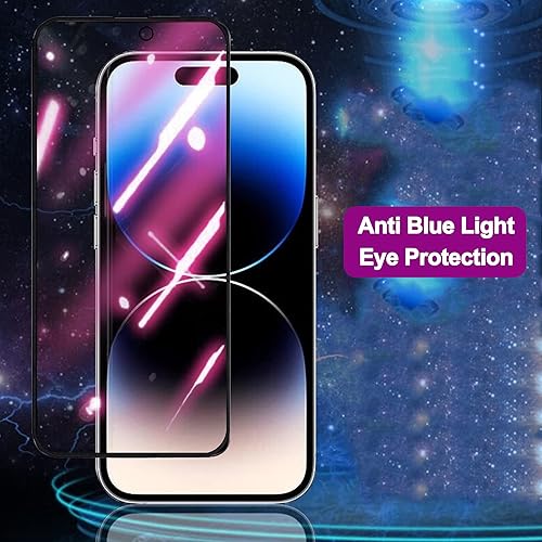 Miniatura 8 de Protector de pantalla de privacidad compatible con iPhone 14 Pro Max, efecto espejo, antiespía, antiluz azul, paquete de 2 espejos degradados