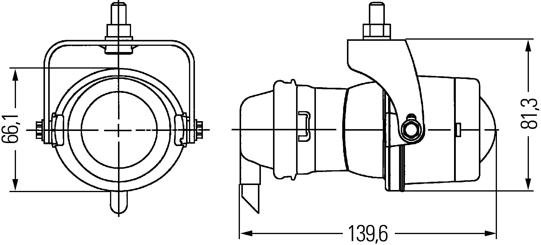 HELLA DE/Halogen Zestaw reflektora przeciwmgłowego - Micro DE - 12V - ECE - transparentny - 4-biegunowy - z lewej/z prawej - Komplet - Ilość: 2 - 1NL 008 090-821