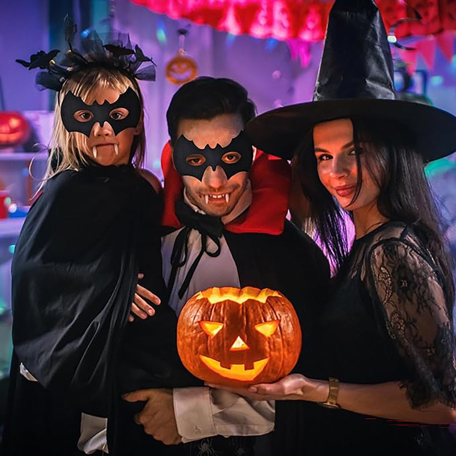 Mantello Pipistrello, Costume da Pipistrello per Bambini, Mantello Pipistrello Halloween, Costume da Pipistrello Vampiro con Maschera Pipistrello, Costume Cosplay per 8-12 Ragazze, Ragazzi