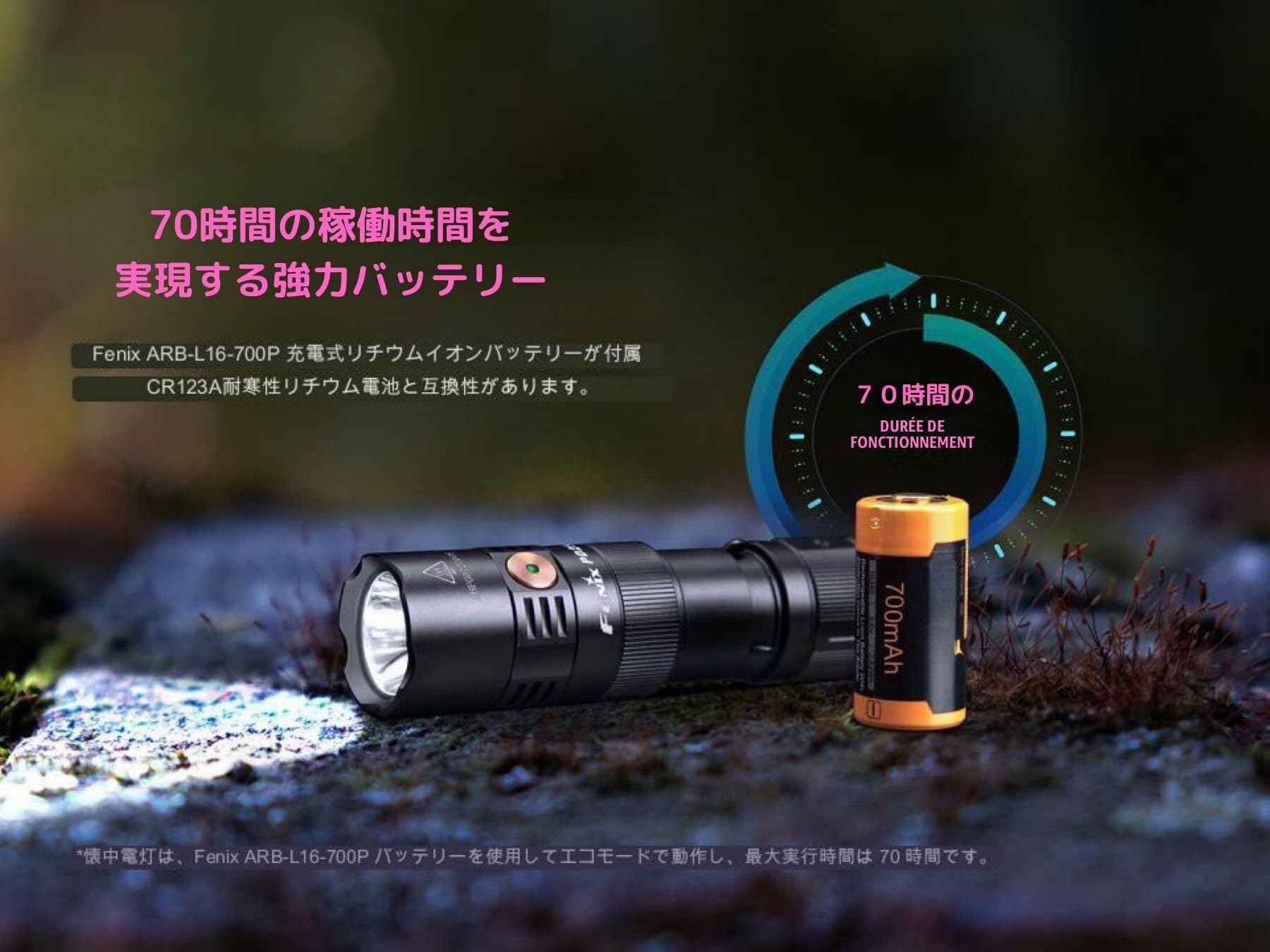 fenix Lampe De Poche Portable Rechargeable Pd25r