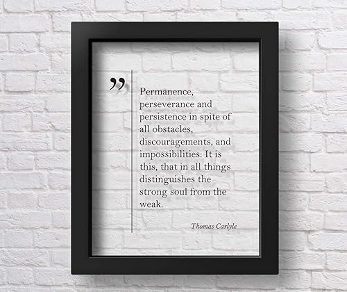 Arte de pared con cita de Thomas Carlyle, frases motivadoras, Thomas Carlyle, arte inspirador, regalo para amigos