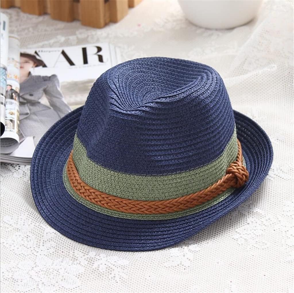 Jazz Women Hat Beach Men Sun Casual Panama Male Cap Hemp Rope Patchwork Striped Visor