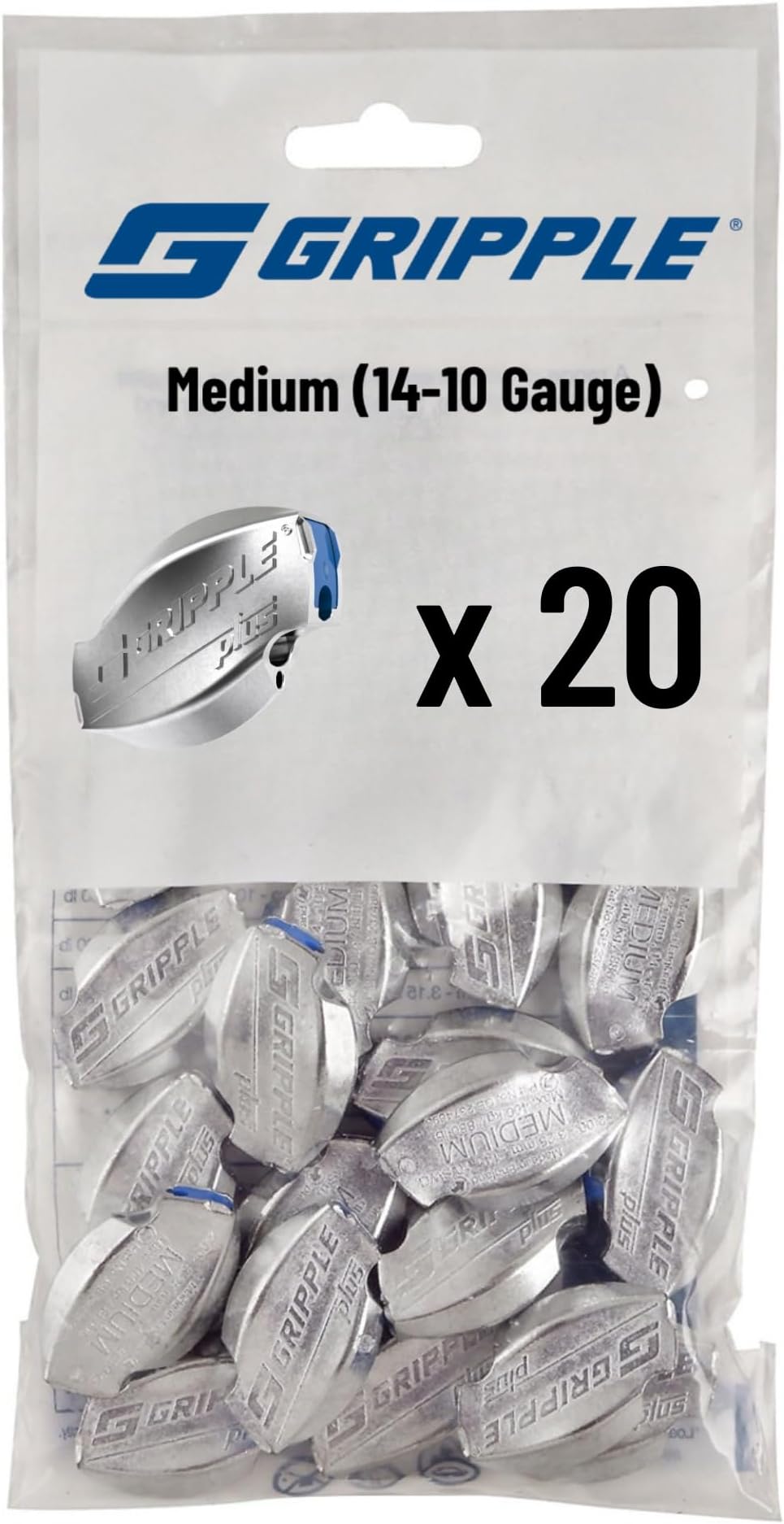 Gripple Plus Medium 20 Pack | Wire Joiner | Wire Tensioner | Fits 10-14 Gauge Wire & 15.5 Gauge Barbed Wire