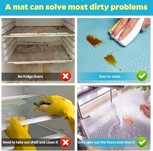 Miniatura 4 de Bloss Revestimientos de refrigerador para estantesrevestimientos de estantes de refrigeradorforros lavables para refrigeradorpaquete de rollos de