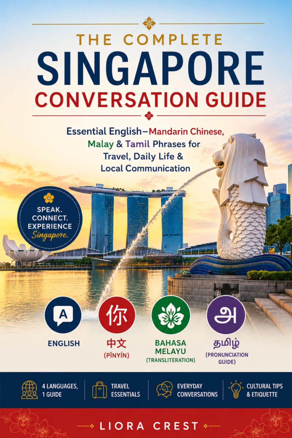 The Complete Singapore Conversation Guide: Essential English–Mandarin Chinese, Malay & Tamil Phrases for Travel, Daily Life & Local Communication
