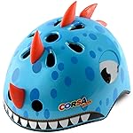 Kids Toddler Bike Helmet, Adjustable and Multi-Sport for Child Infant Baby, 2 Sizes for Age 1-3-5 Years Boys Girls (Blue Dinosaur, Small)