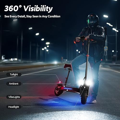 Miniatura 6 de Scooter eléctrico para adultos, motor de 8001200 W, batería de 48 V 151821 AH, neumáticos todoterreno E-Scooter de 1011 pulgadas, doble suspensión