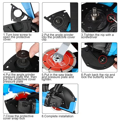 Miniatura 9 de Partes de aspiradora, accesorio de amoladora angular, cubierta de molienda de plástico, amoladora de campana de corte, accesorios de hardware,