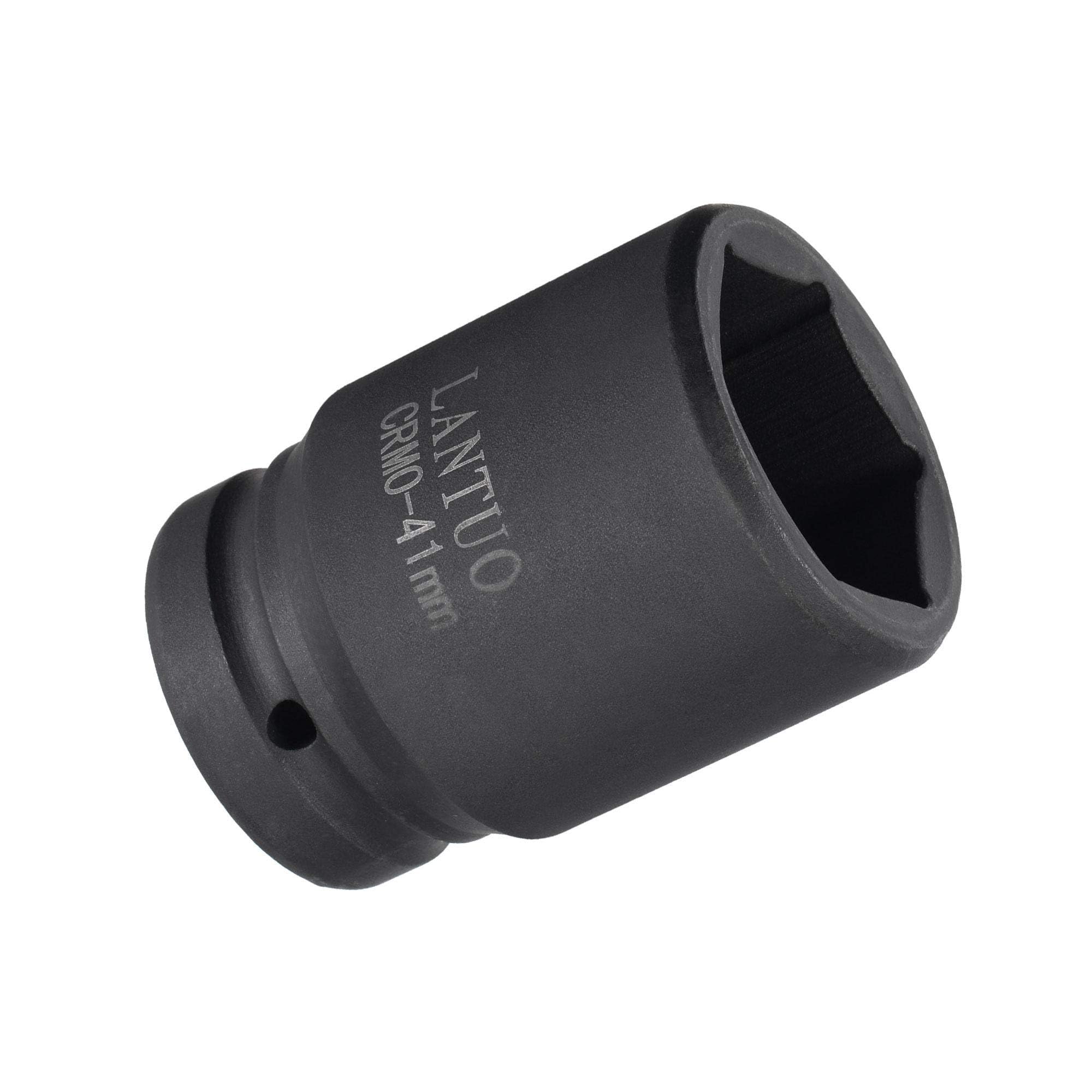 Unifizz 1 Inch Drive - 41mm Deep Impact Socket with 6 Point Design, Heat-Treated Cr-V Steel 80mm Length, Metric Sizes