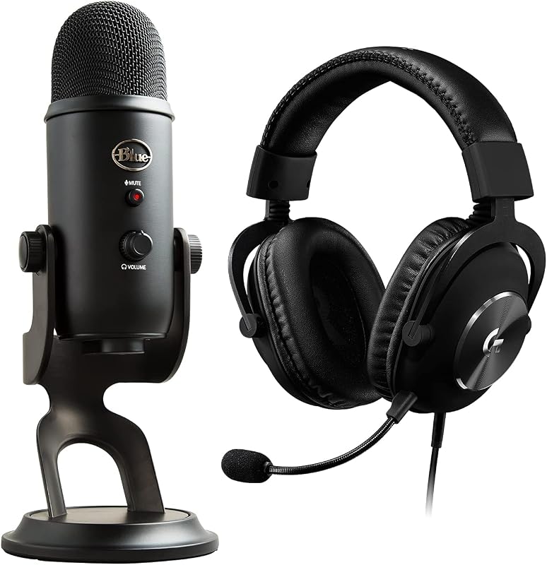Auriculares para juegos PRO X (segunda generación) con micrófono USB Blue Yeti para grabar y transmitir en PC y Mac