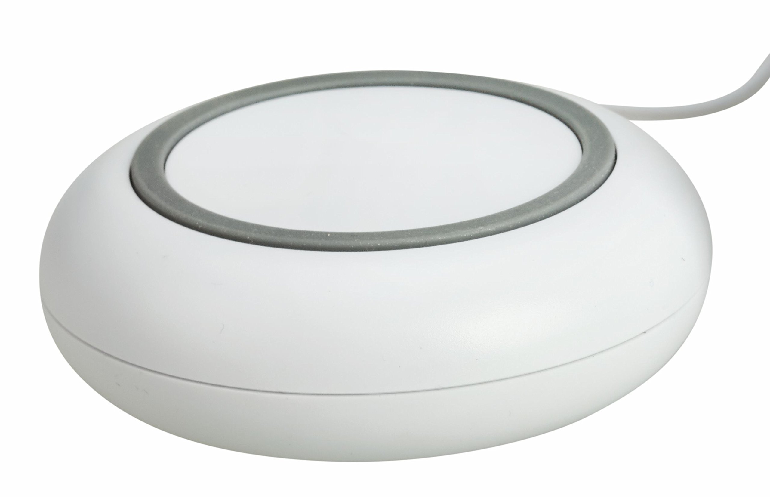 TFA Dostmann Boom Funkwecker, Laut mit Vibrationsalarm, Snooze-Funktion, einstellbare Lautstärkeund Helligkeit, autom. Nachtbeleuchtung, weiß, L 110 x B 65 x H 122 mm