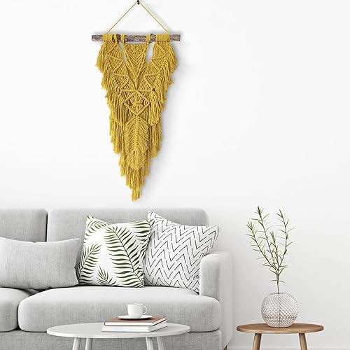 Miniatura 5 de ZUEXT - Cordón de algodón de macramé de 0.197 in x 328 yardas, cuerda trenzada de jengibre natural hecha a mano, 4 hebras, cuerda de punto para