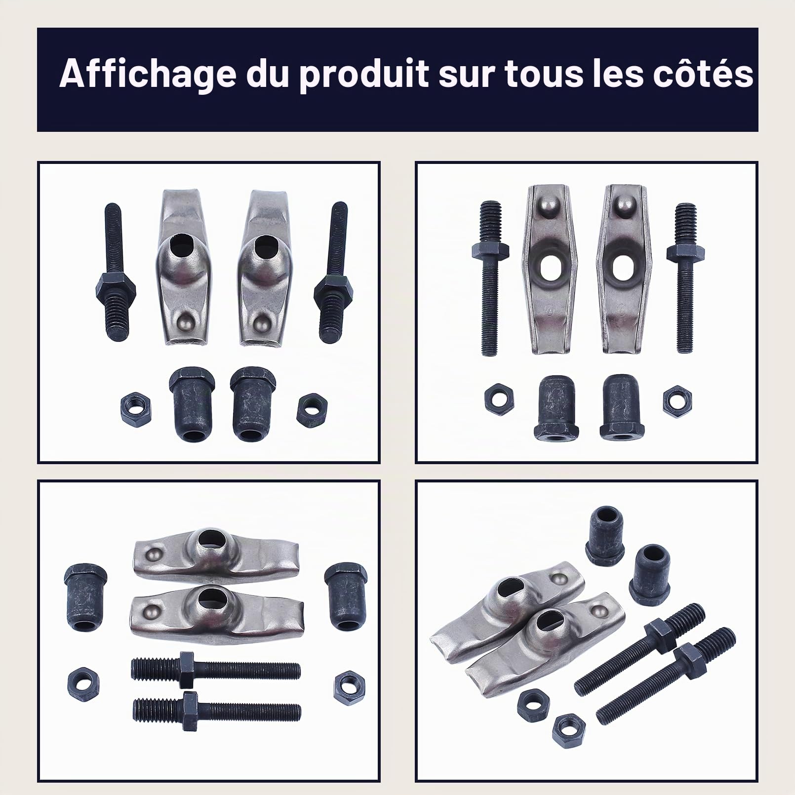 Kit de Culbuteur pour Honda GX340 GX390 11HP 13HP 188F Moteur à essence, Tige de poussée et plaque de poussée, Moteur Générateur Pompe à eau